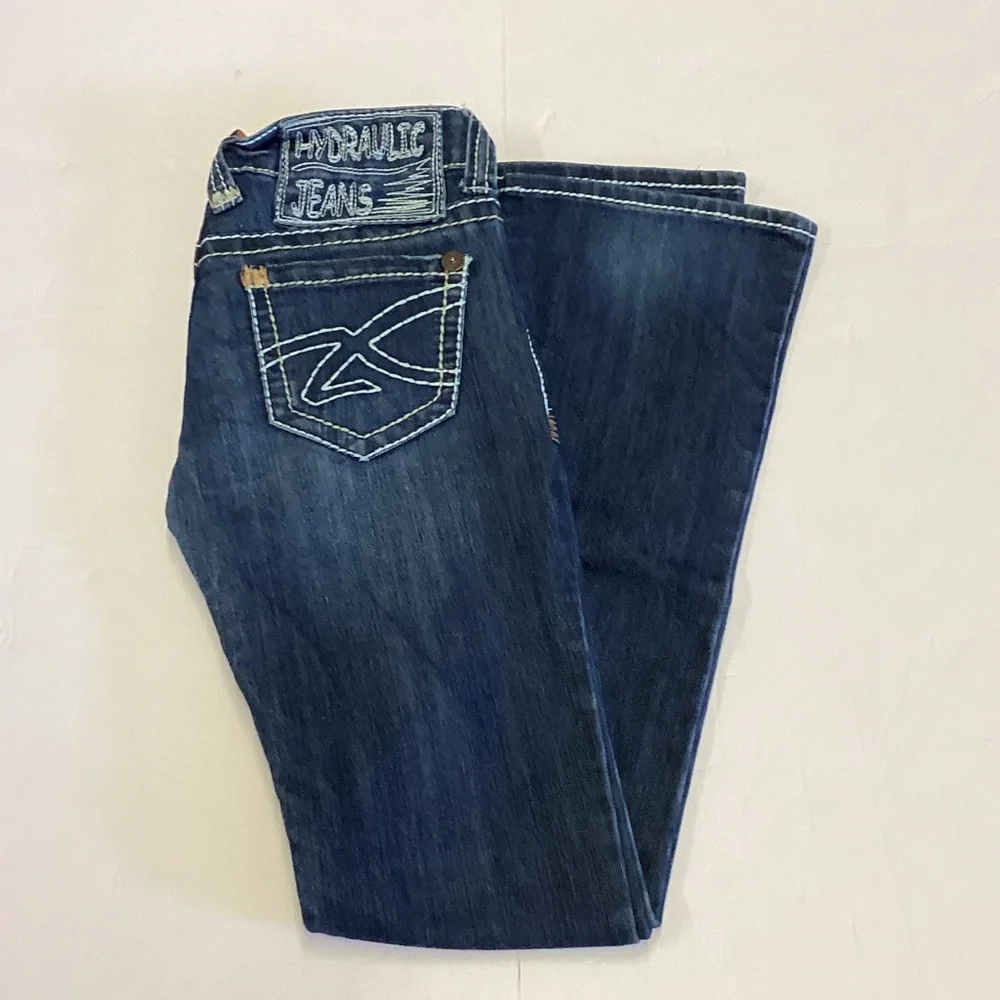 Hydraulic Dark Wash Slim Bootcut Jeans - Picture 1 of 5